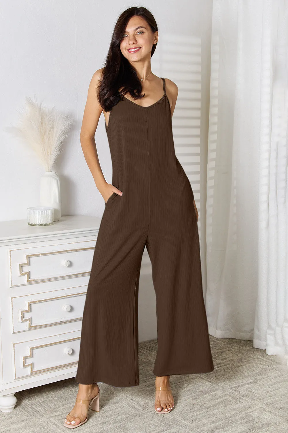 Elegance in Motion V-Neck Jumpsuit