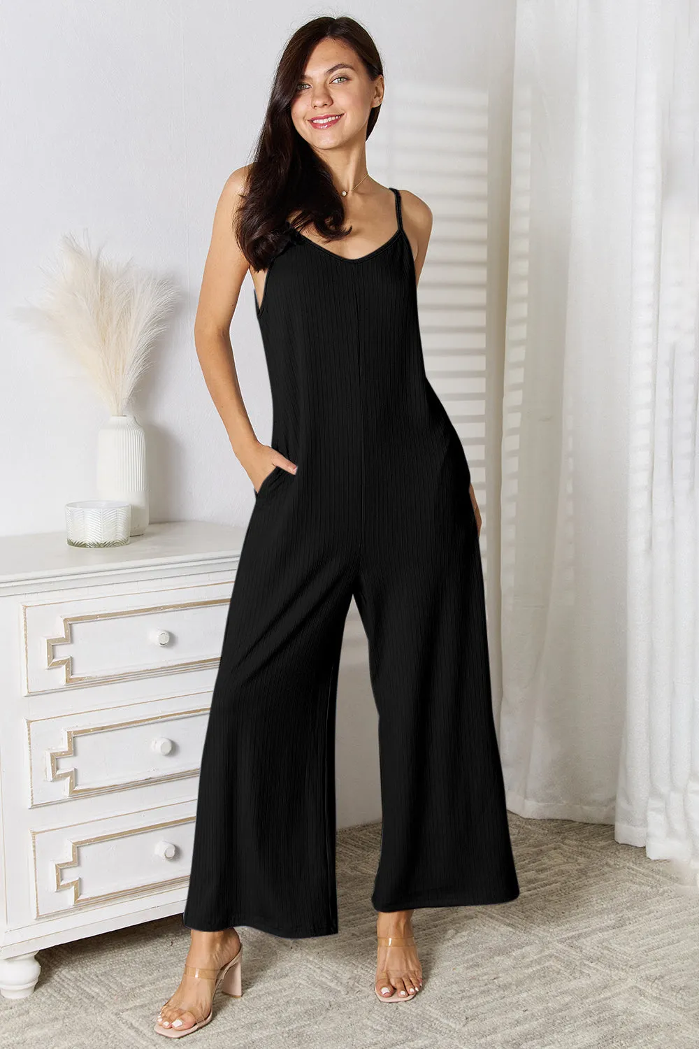 Elegance in Motion V-Neck Jumpsuit