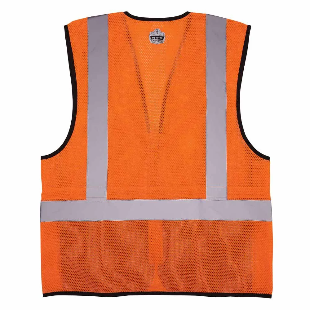 Ergodyne 23029 8210ZBK 4XL/5XL Orange Hi Vis Safety Vest