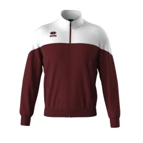 ERREA BUDDY FULL ZIP TRACK TOP MAROON WHITE