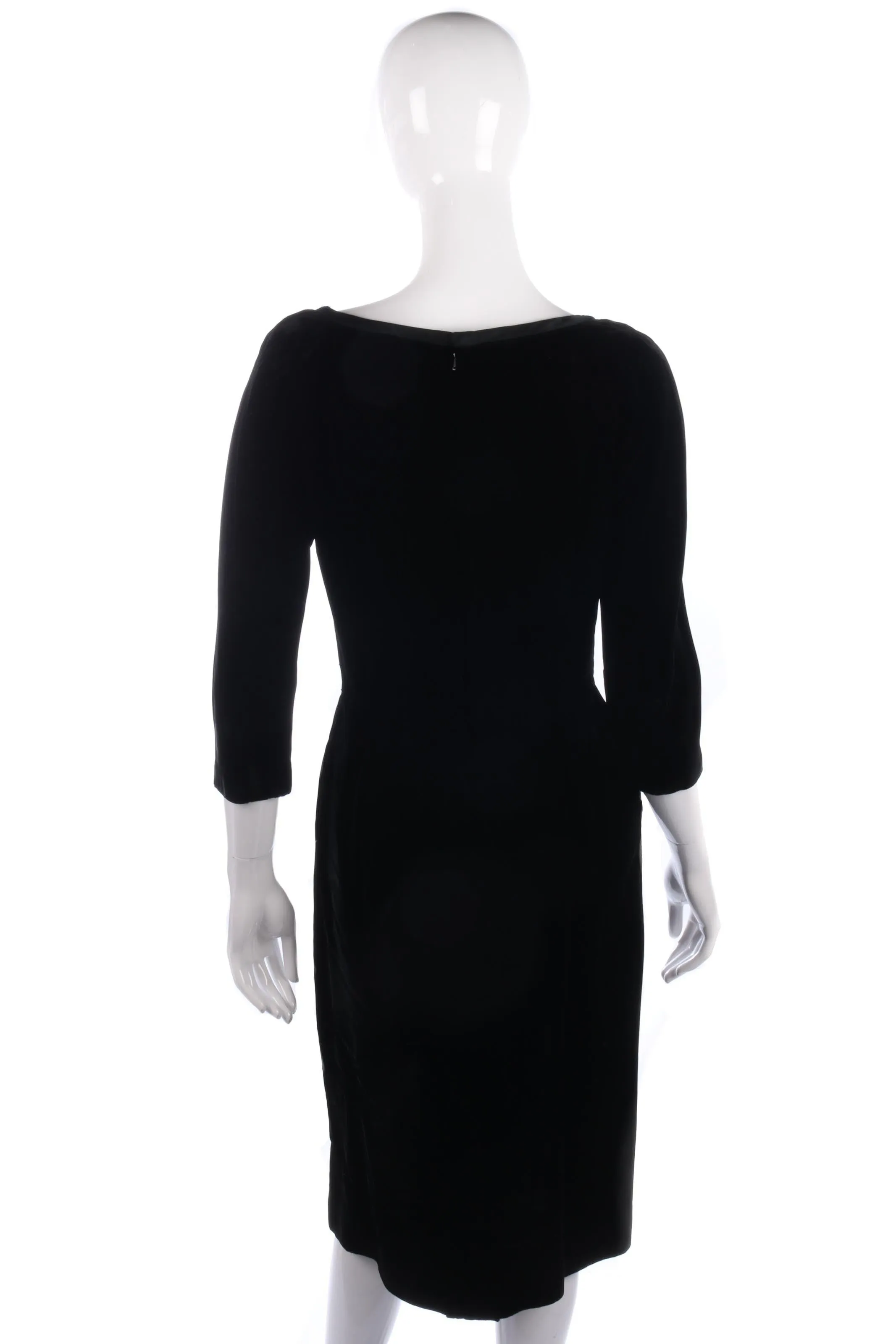 Fabulous black vintage velvet dress size 10