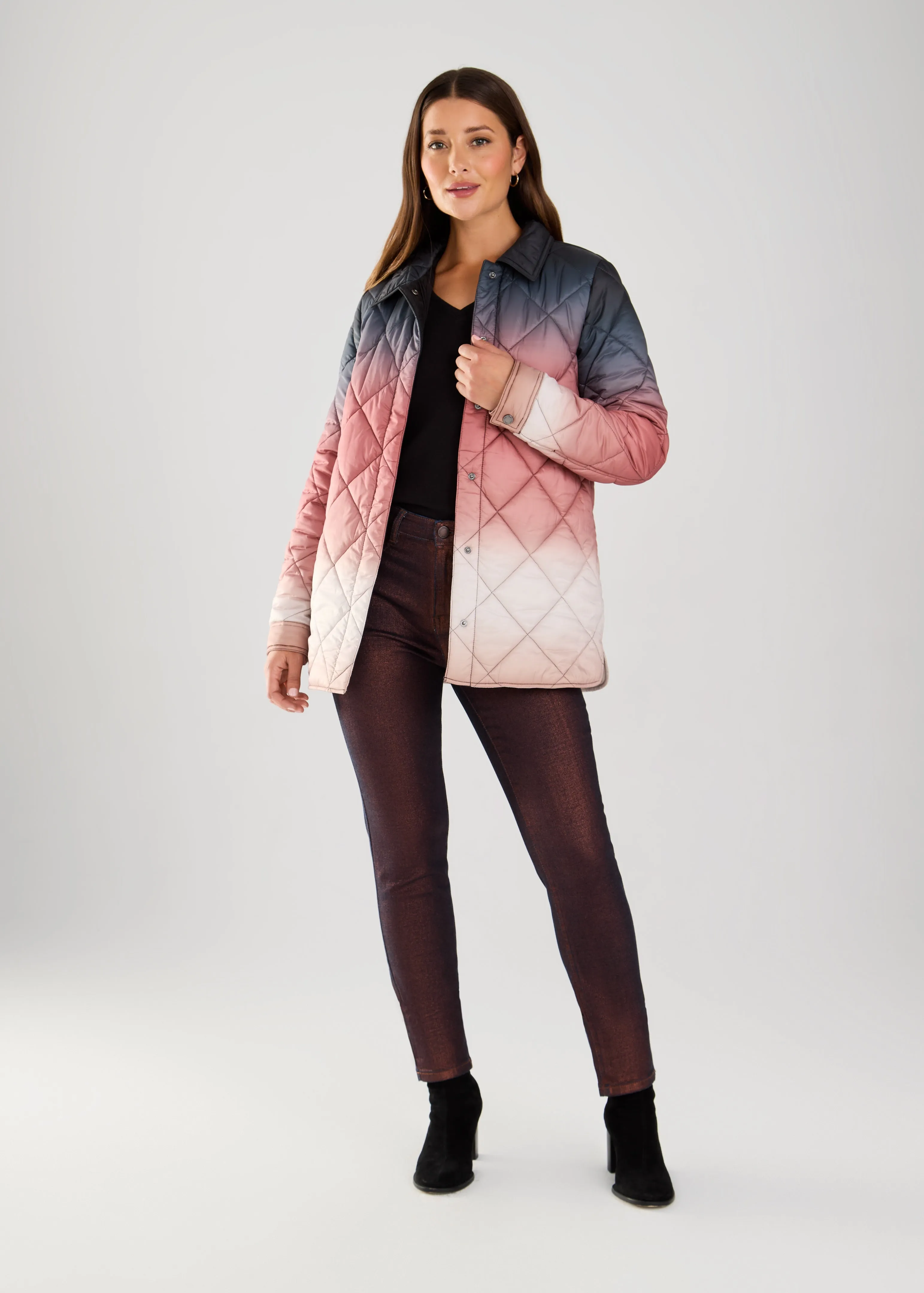 FDJ Quilted Ombre Jacket 1608967-OMB Ombre - 1 ONLY SIZE MEDIUM - 20% OFF