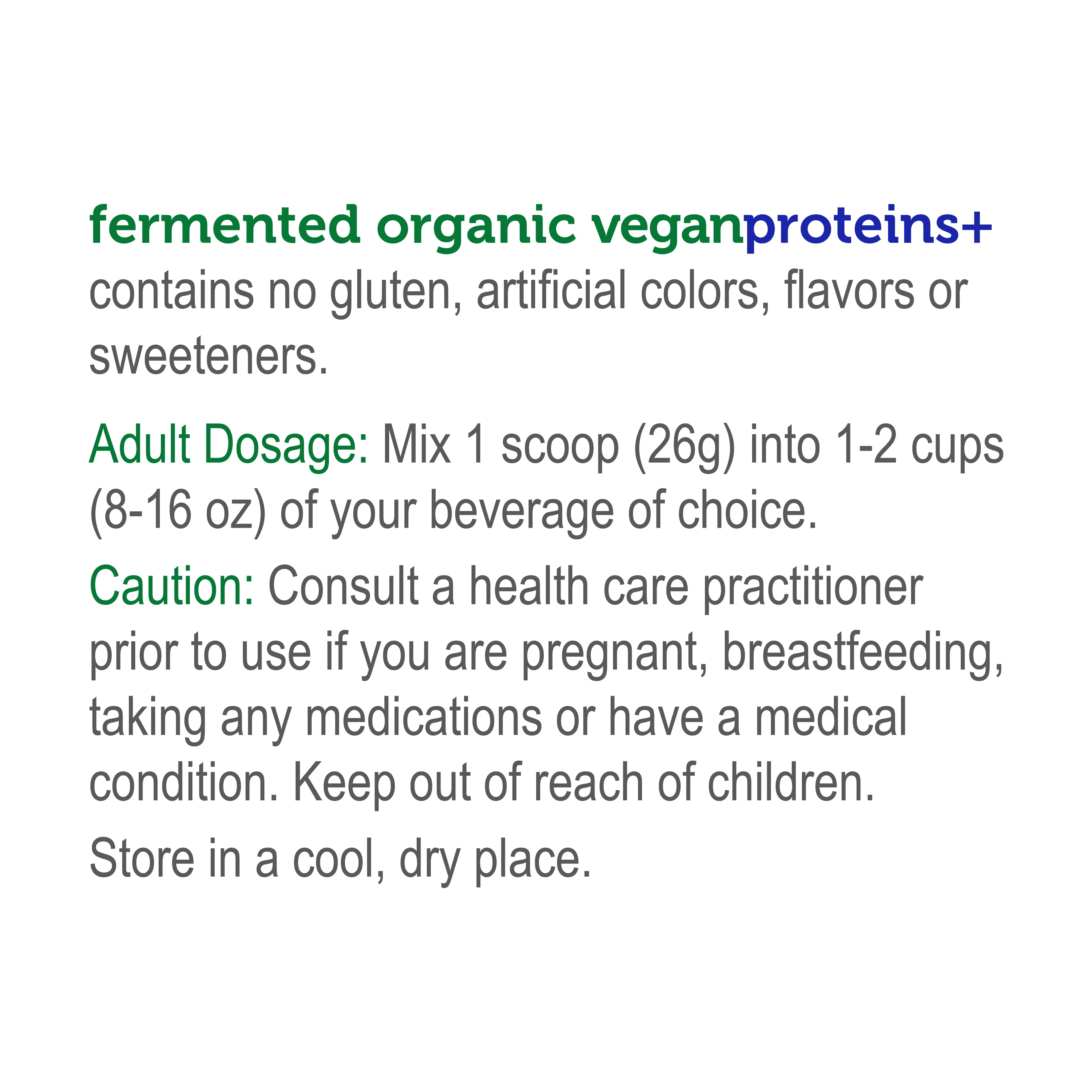 fermented organic vegan protein | unflavored