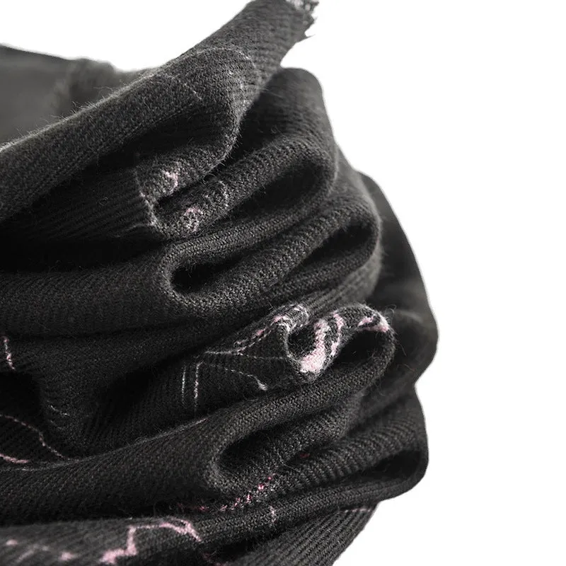 FH23-5346 Floral printed winter scarf