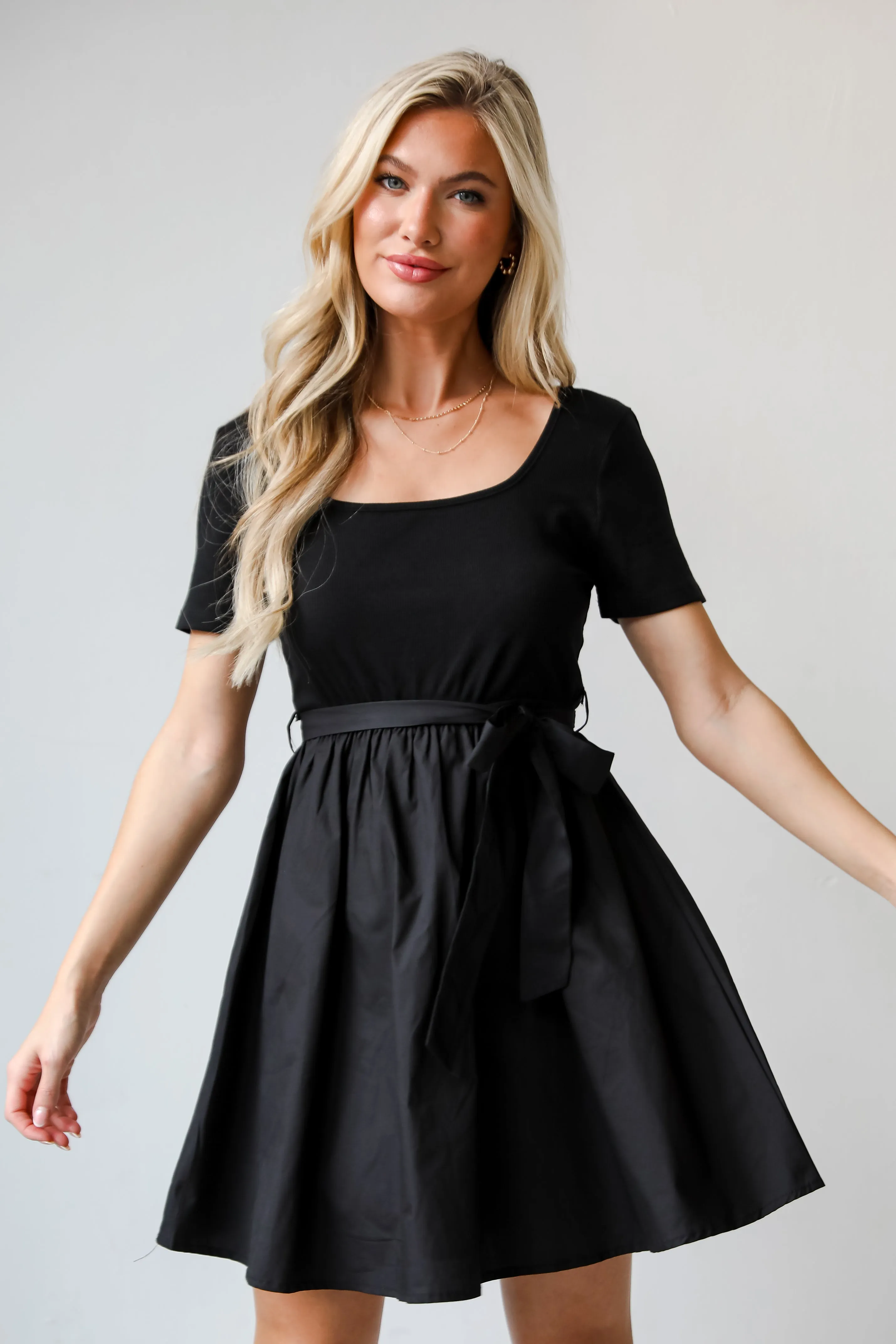 FINAL SALE - Charismatic Approach Black Mini Dress - DU DEAL