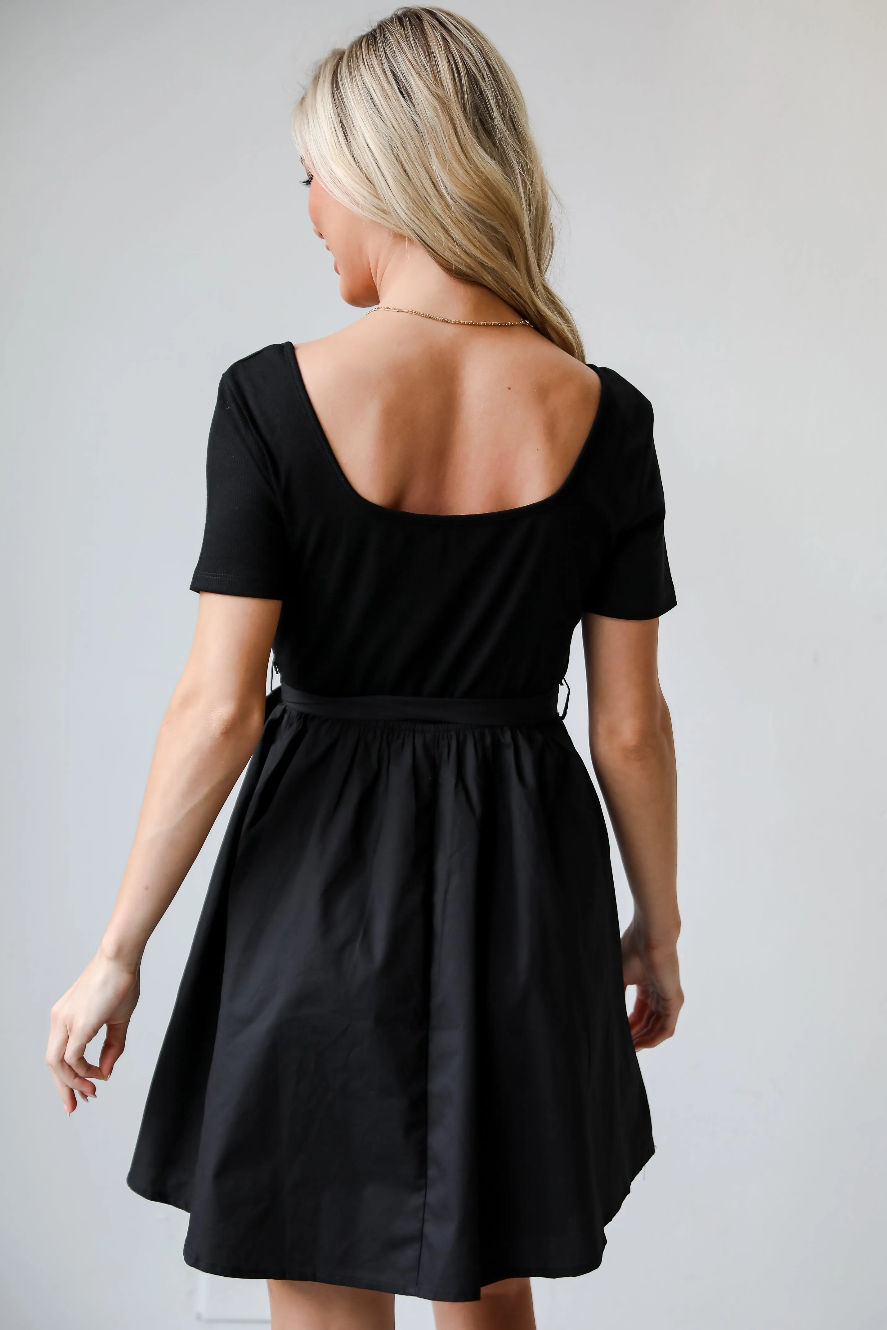 FINAL SALE - Charismatic Approach Black Mini Dress - DU DEAL