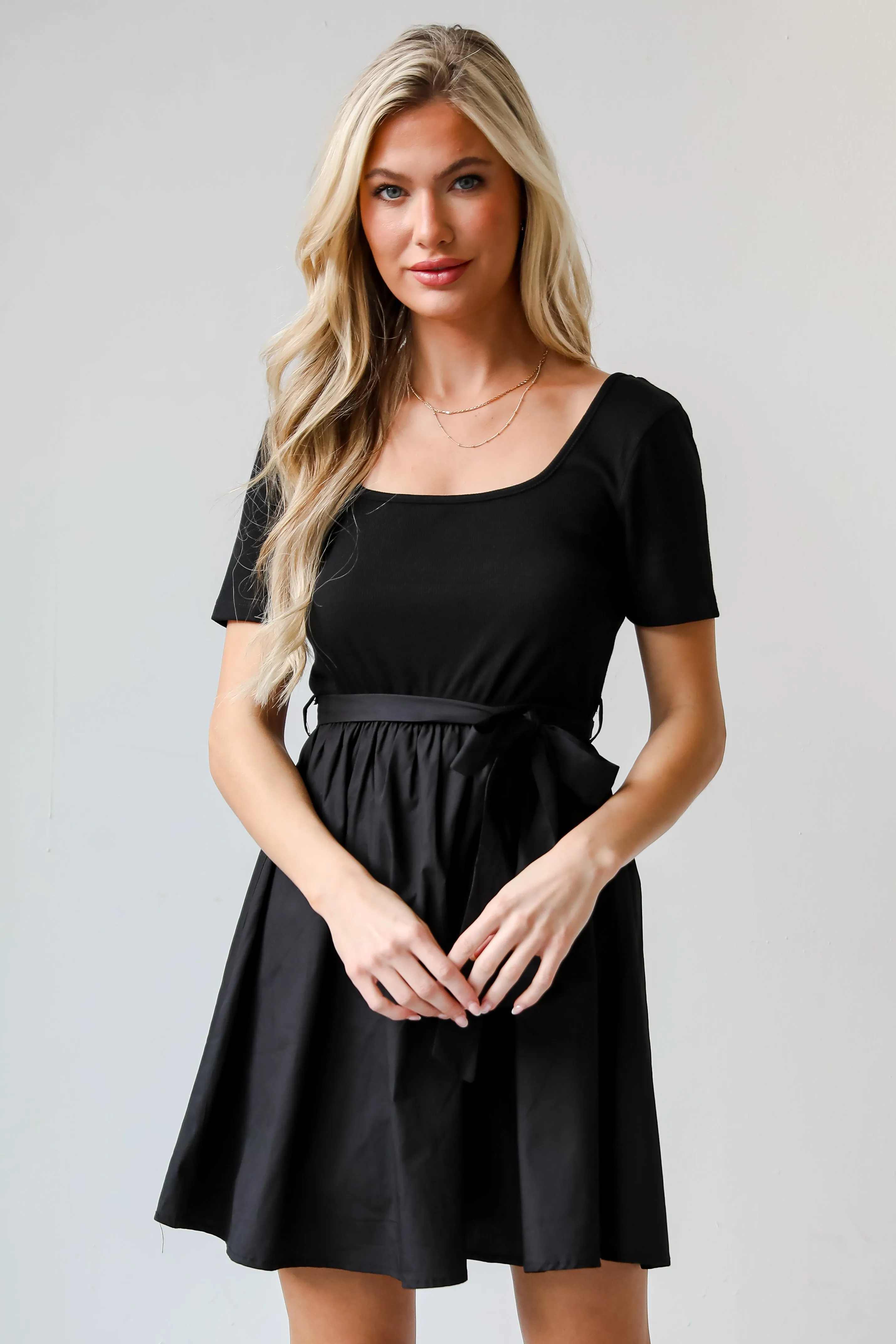 FINAL SALE - Charismatic Approach Black Mini Dress - DU DEAL