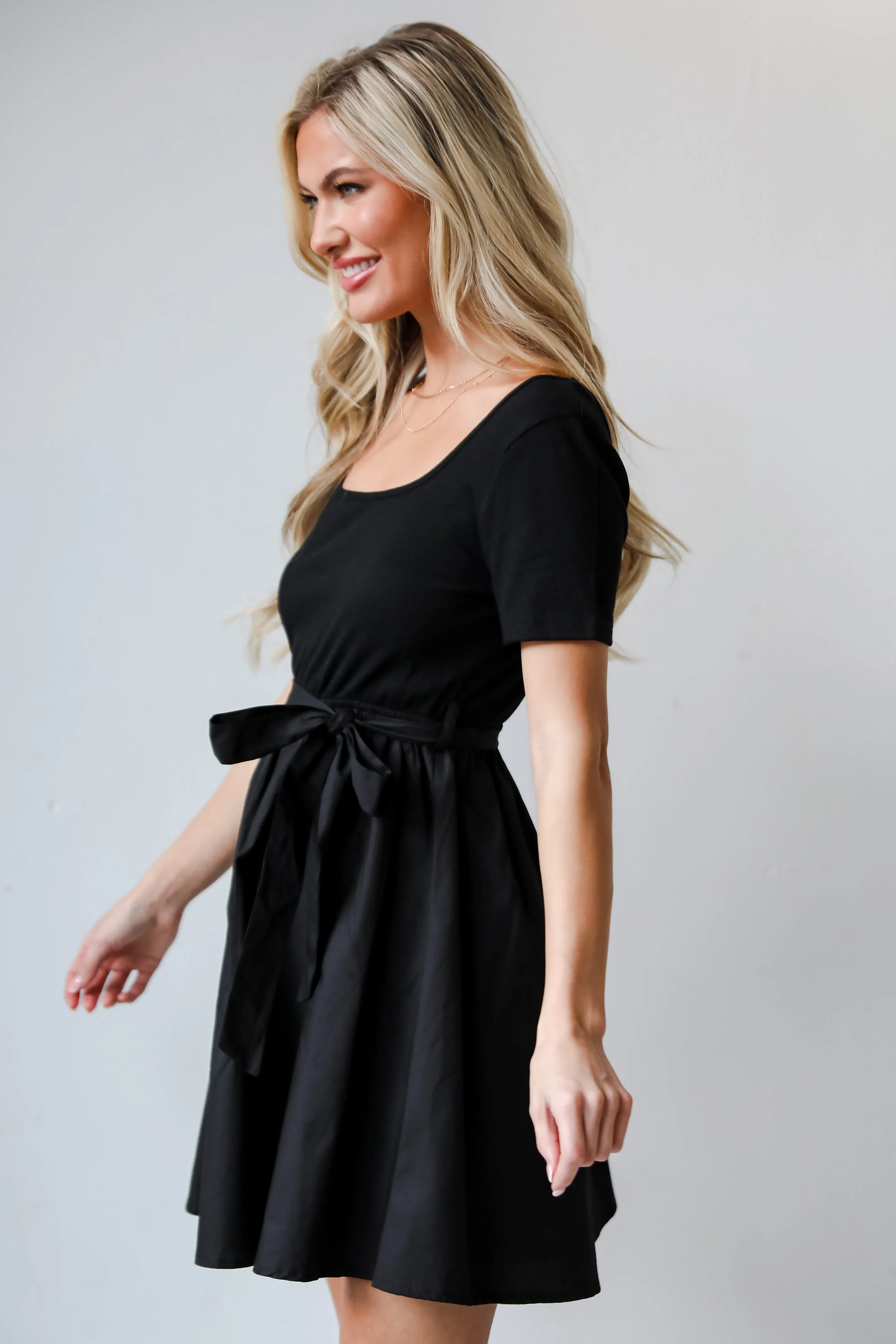 FINAL SALE - Charismatic Approach Black Mini Dress - DU DEAL