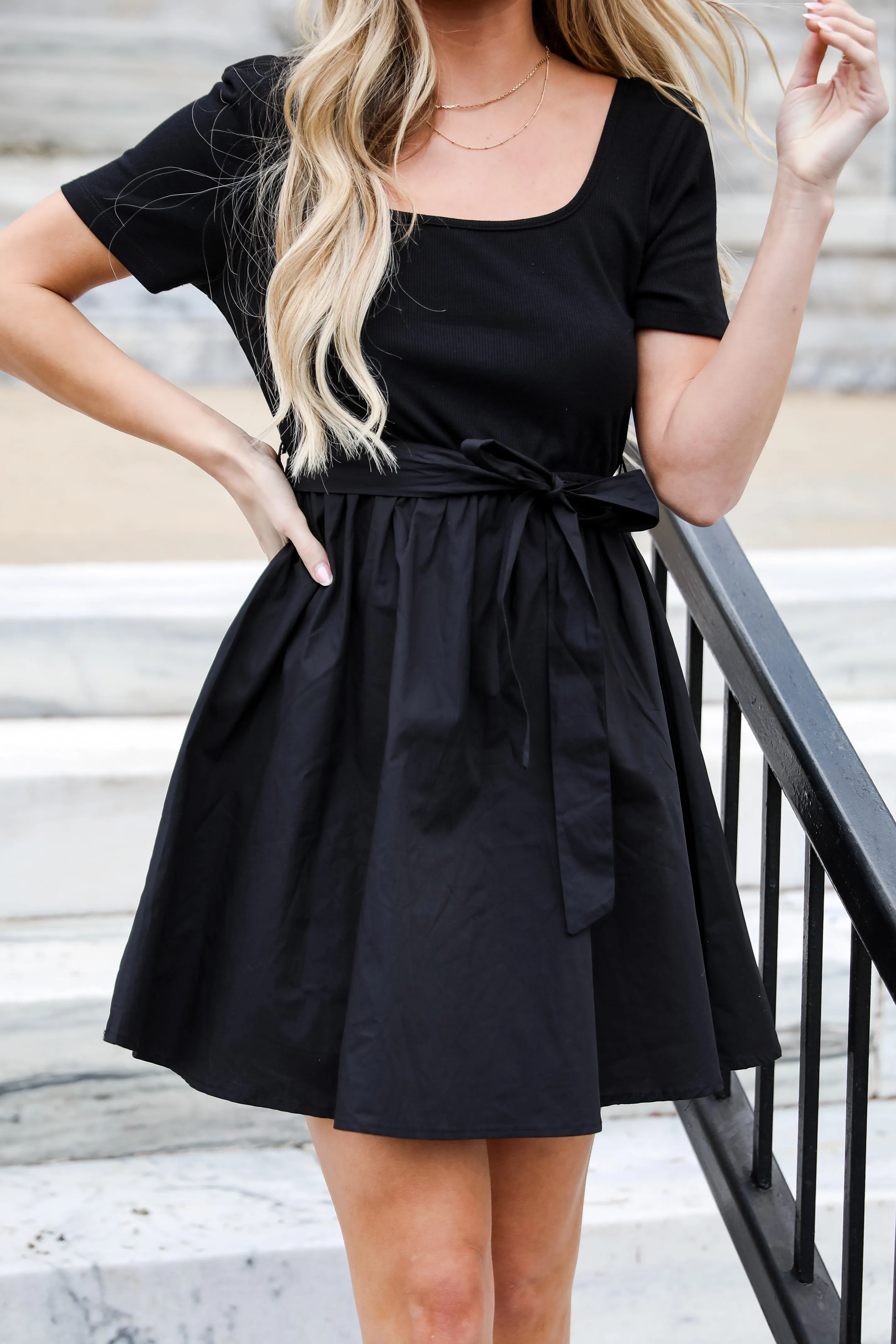 FINAL SALE - Charismatic Approach Black Mini Dress - DU DEAL