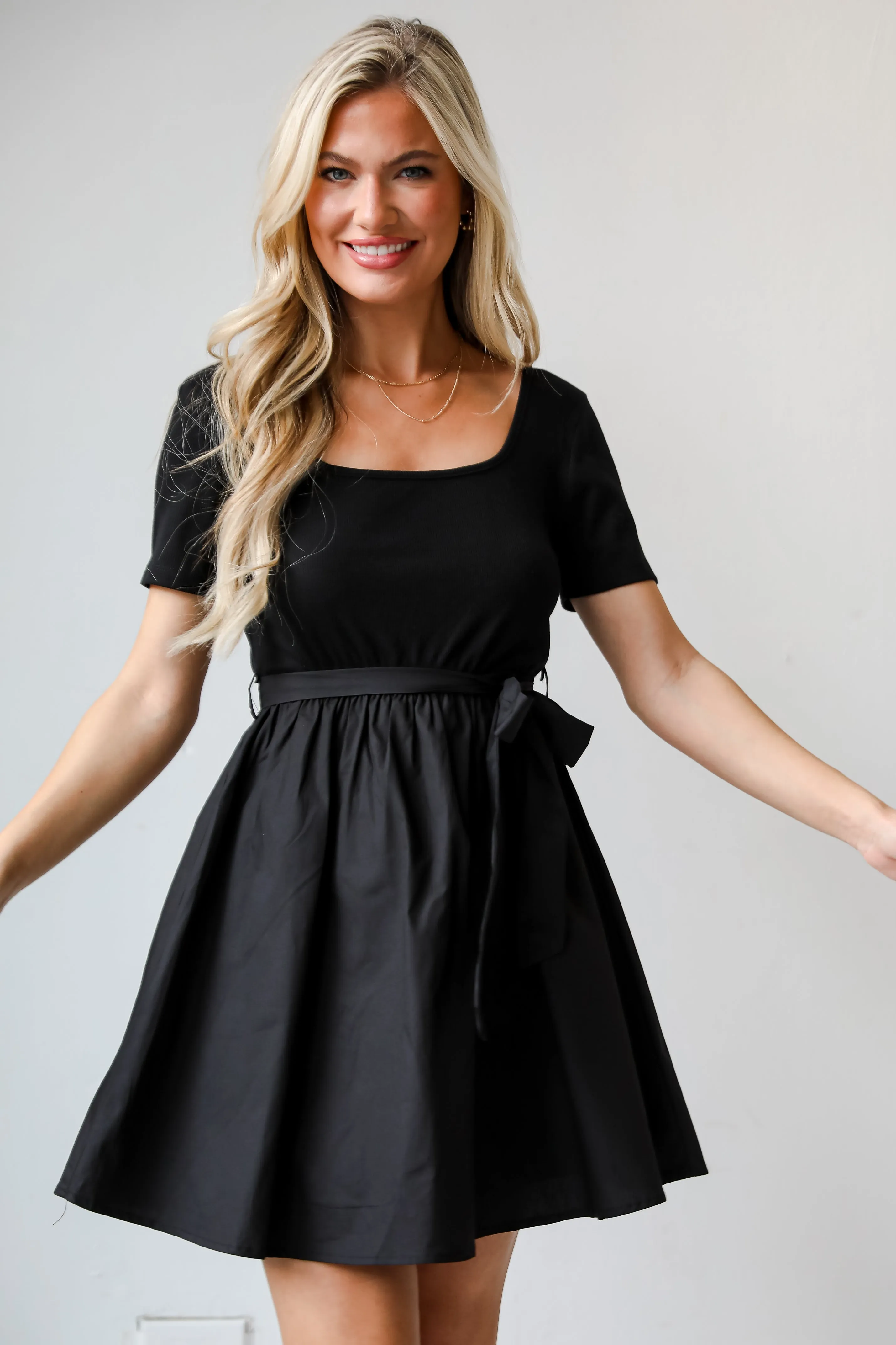 FINAL SALE - Charismatic Approach Black Mini Dress - DU DEAL