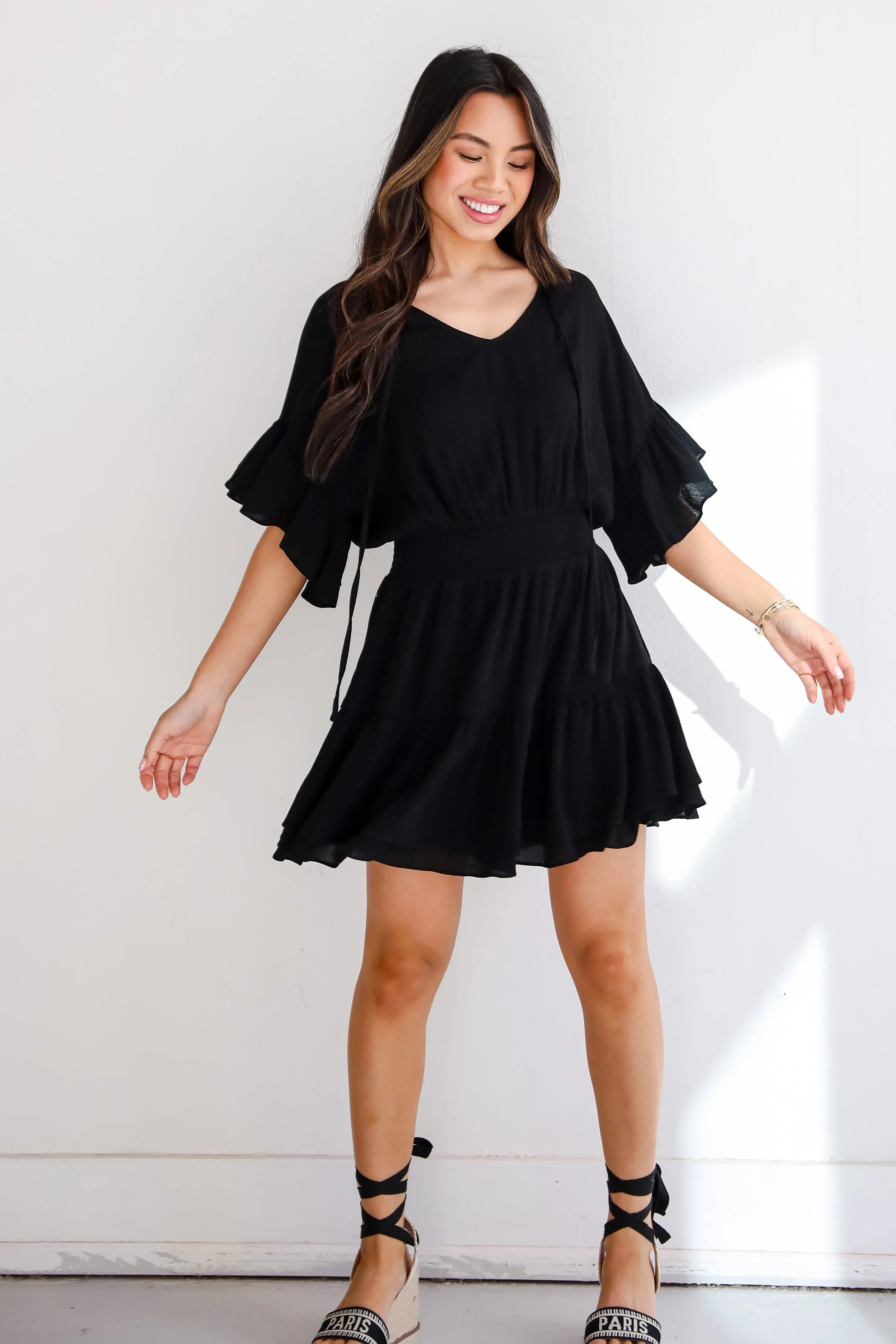 FINAL SALE - Toast To You Black Mini Dress