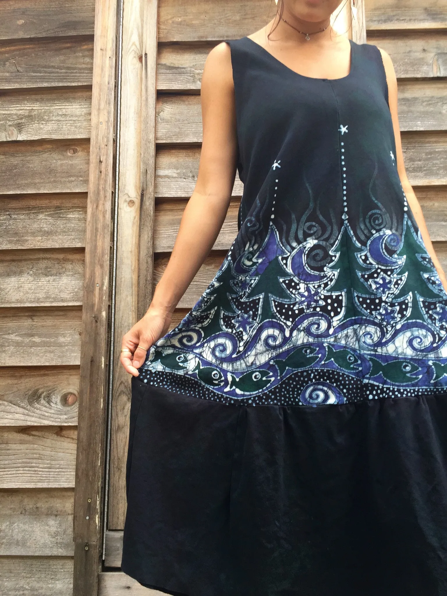 Forest River Batik Dress in Organic Cotton