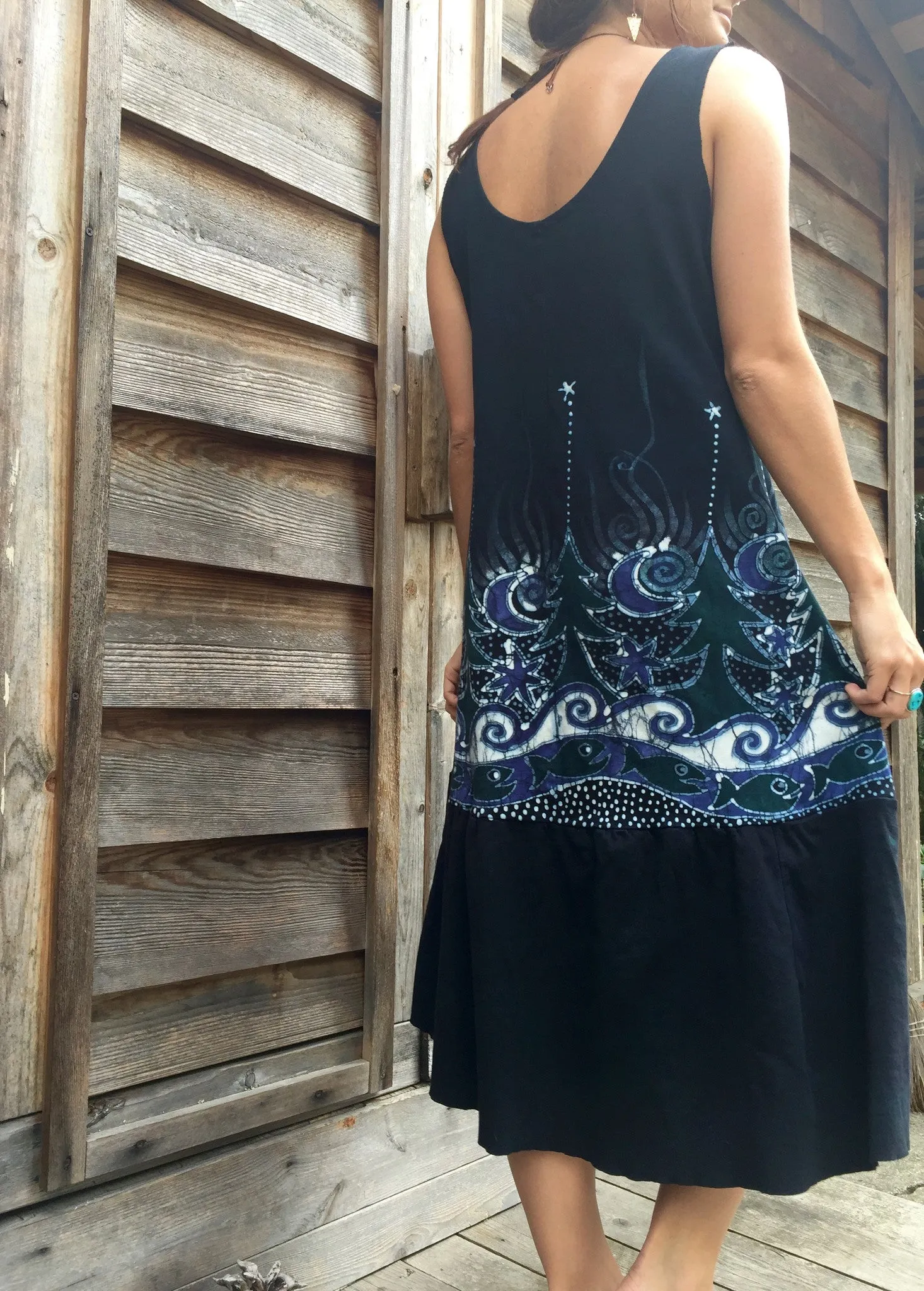 Forest River Batik Dress in Organic Cotton