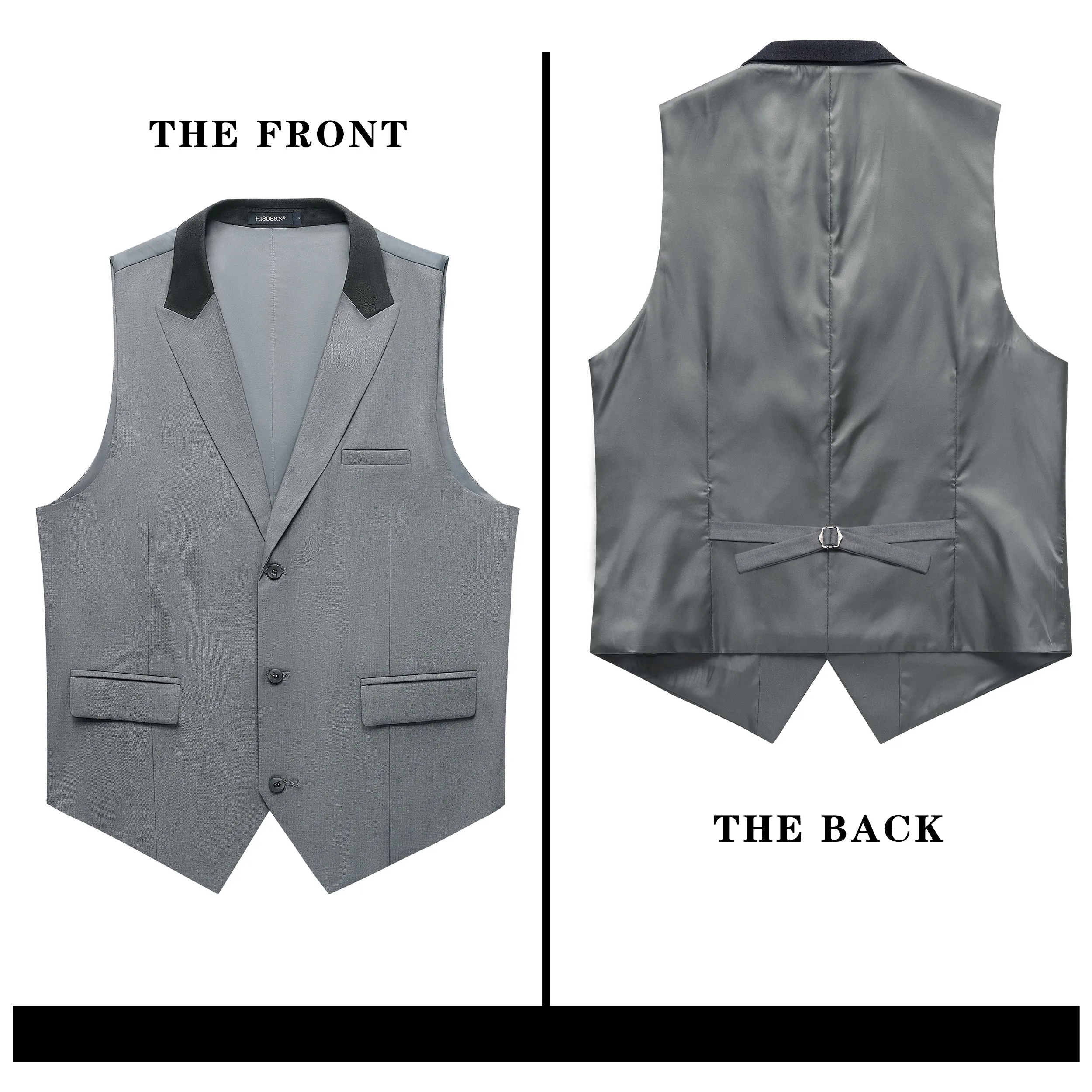 Formal Suit Vest - A-LIGHT GREY