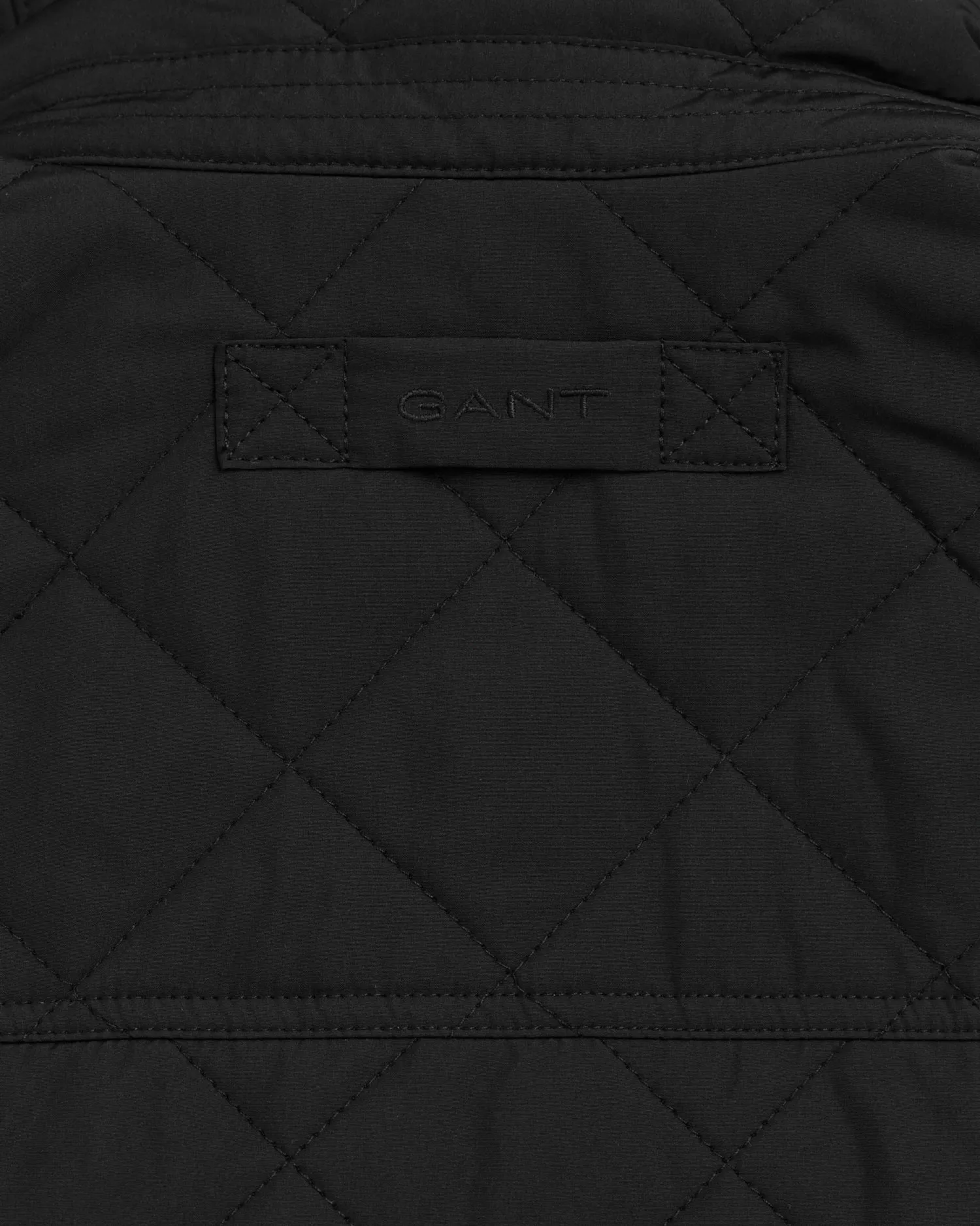 Gant Men Black Solid Stand Collar Sleeveless Quilted Jacket