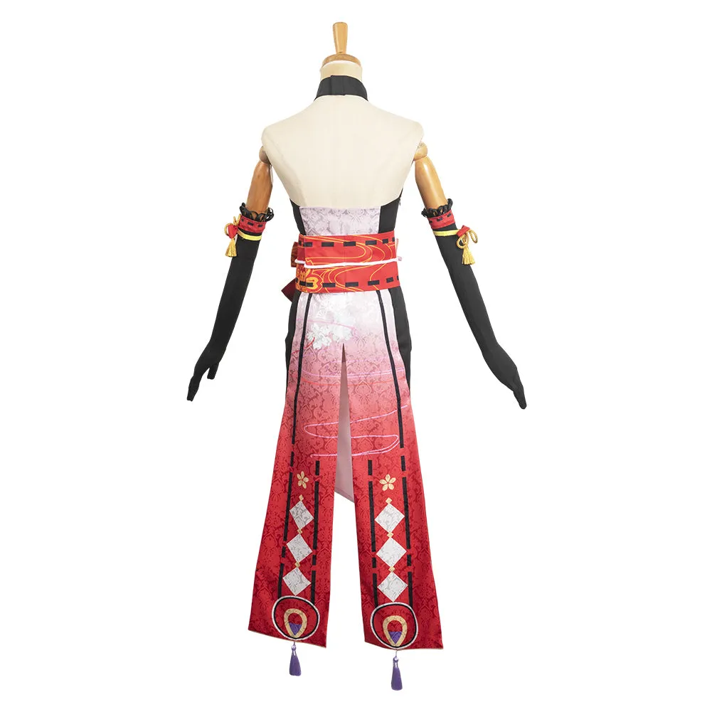 Genshin Impact Yae Miko Women Red Cheongsam Party Carnival Halloween Cosplay Costume