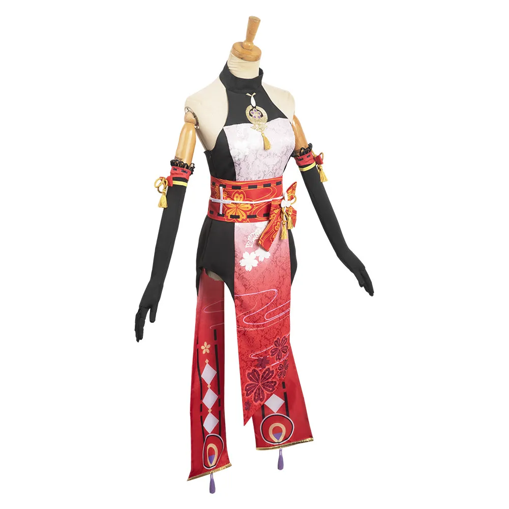 Genshin Impact Yae Miko Women Red Cheongsam Party Carnival Halloween Cosplay Costume