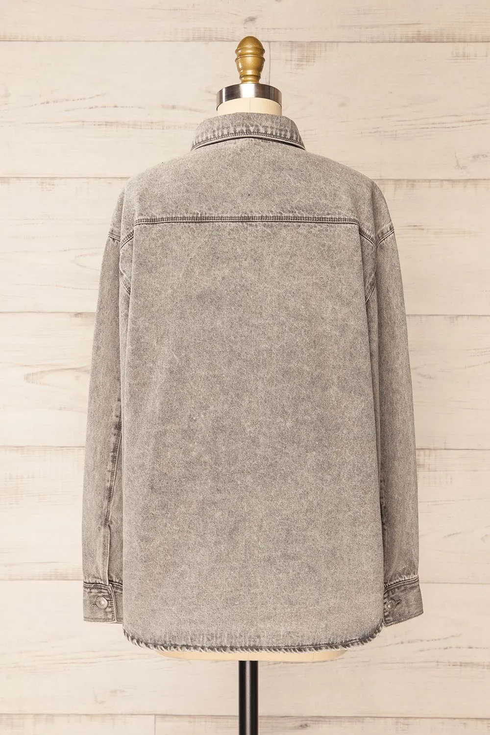 Giacomo | Grey Oversized Denim Shacket