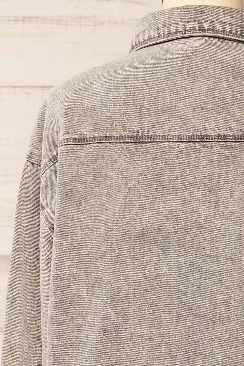 Giacomo | Grey Oversized Denim Shacket