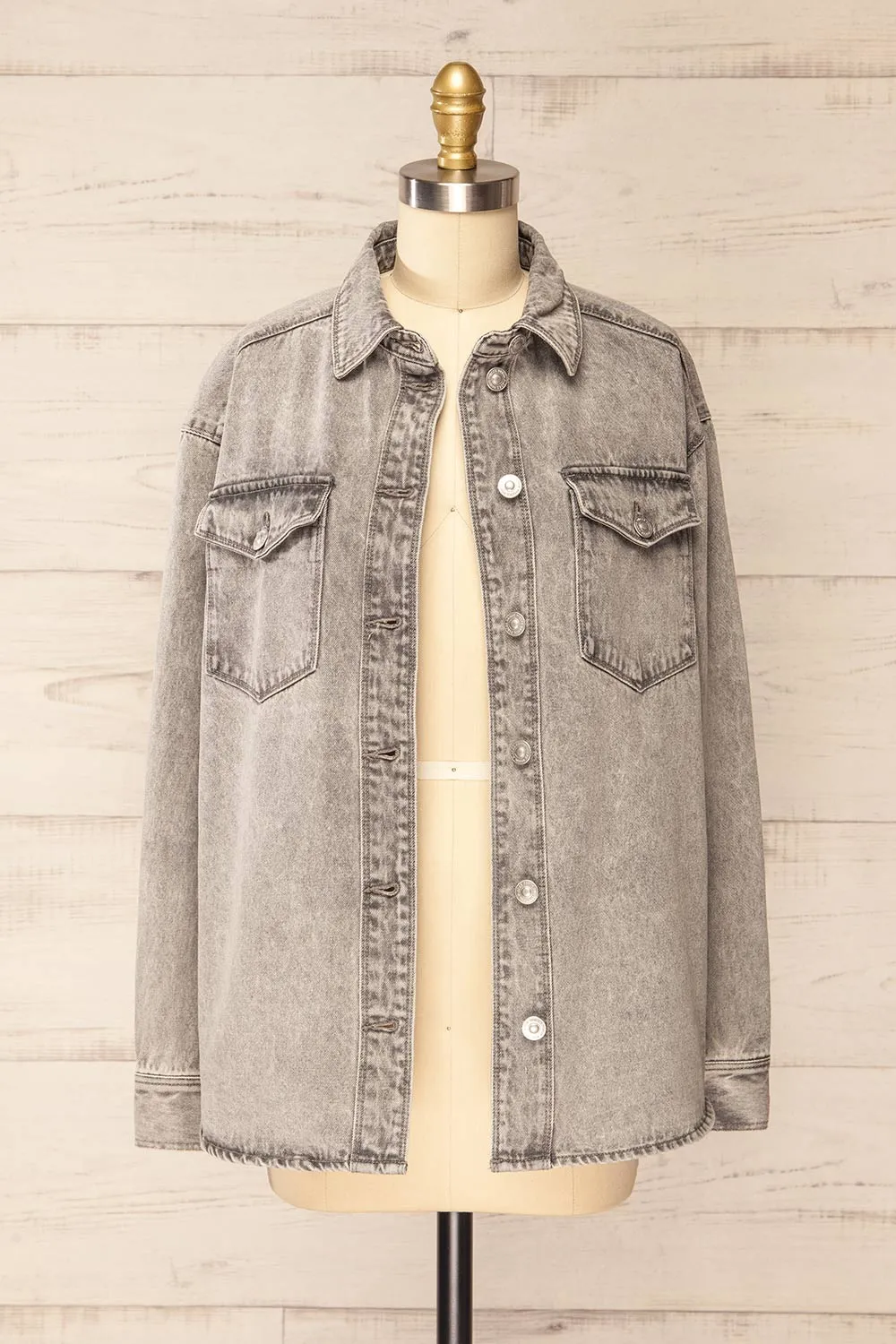 Giacomo | Grey Oversized Denim Shacket