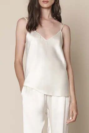 Gloria Silk Camisole in Winter White