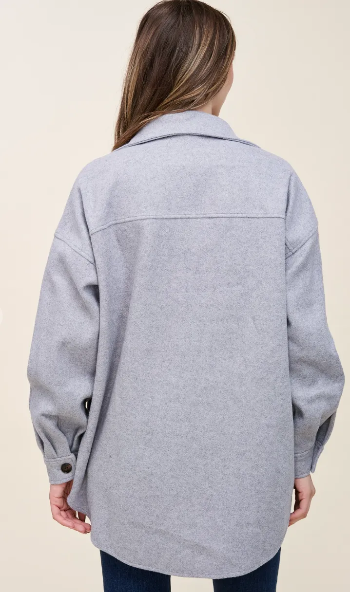 Heather Grey Shacket