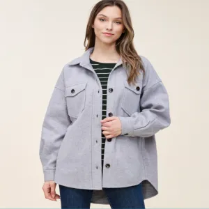 Heather Grey Shacket