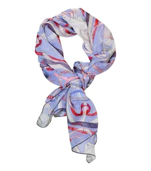 Hermes Sellier Printed Silk Scarf