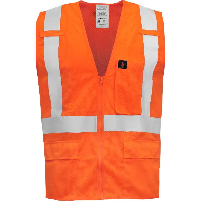 Hi Vis Orange Flame Retardant Reflective Vest