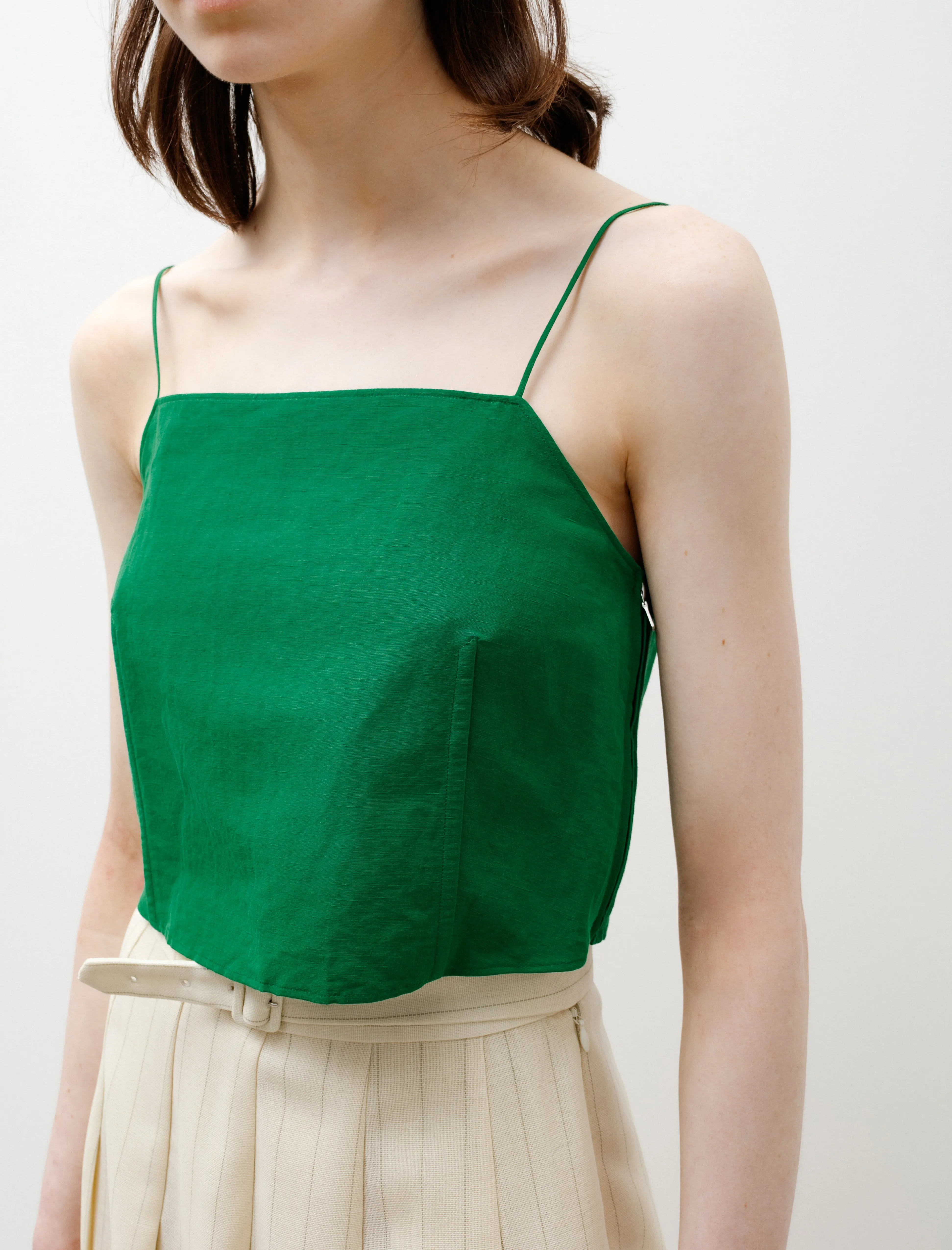 High Density Finx Linen Camisole Green