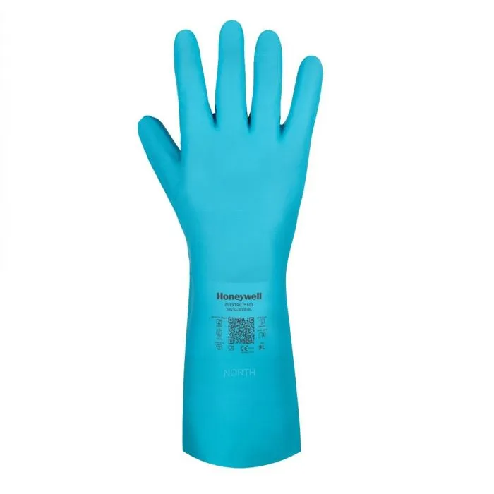 Honeywell Flextril 101V 32-3011E Unlined Nitrile Chemical Gloves, Blue, Pack of 12 Pairs