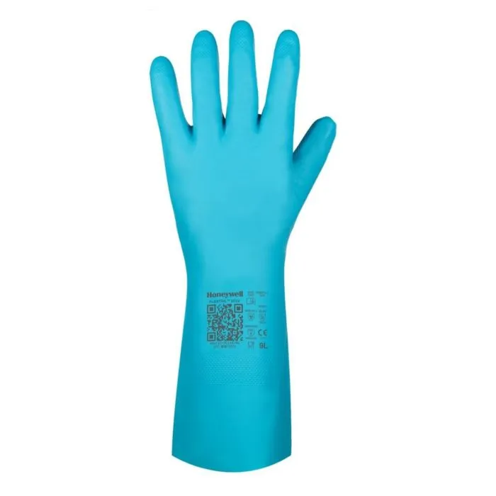 Honeywell Flextril 101V 32-3011E Unlined Nitrile Chemical Gloves, Blue, Pack of 12 Pairs