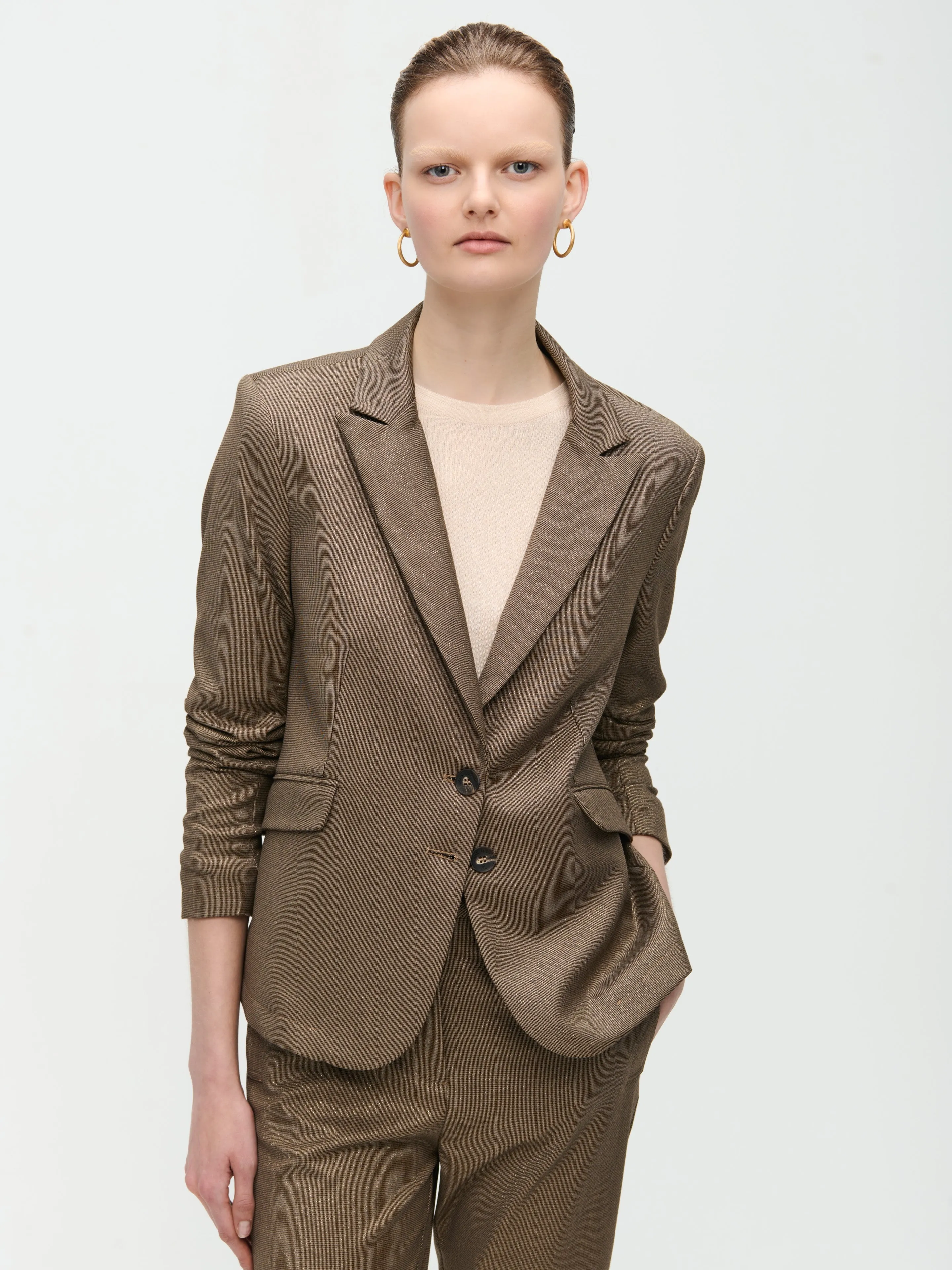 Hunt Blazer | Gold Brown