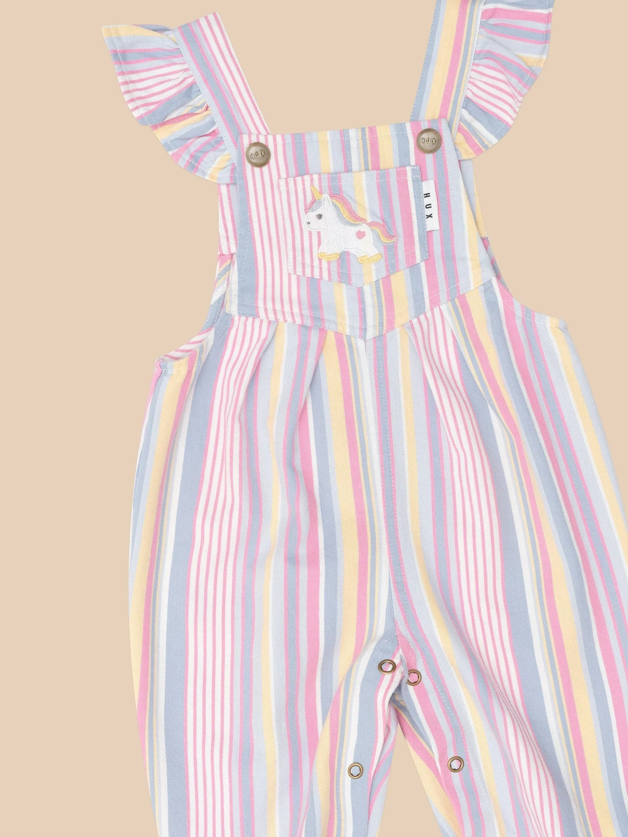 Huxbaby Rainbow Stripe Overall