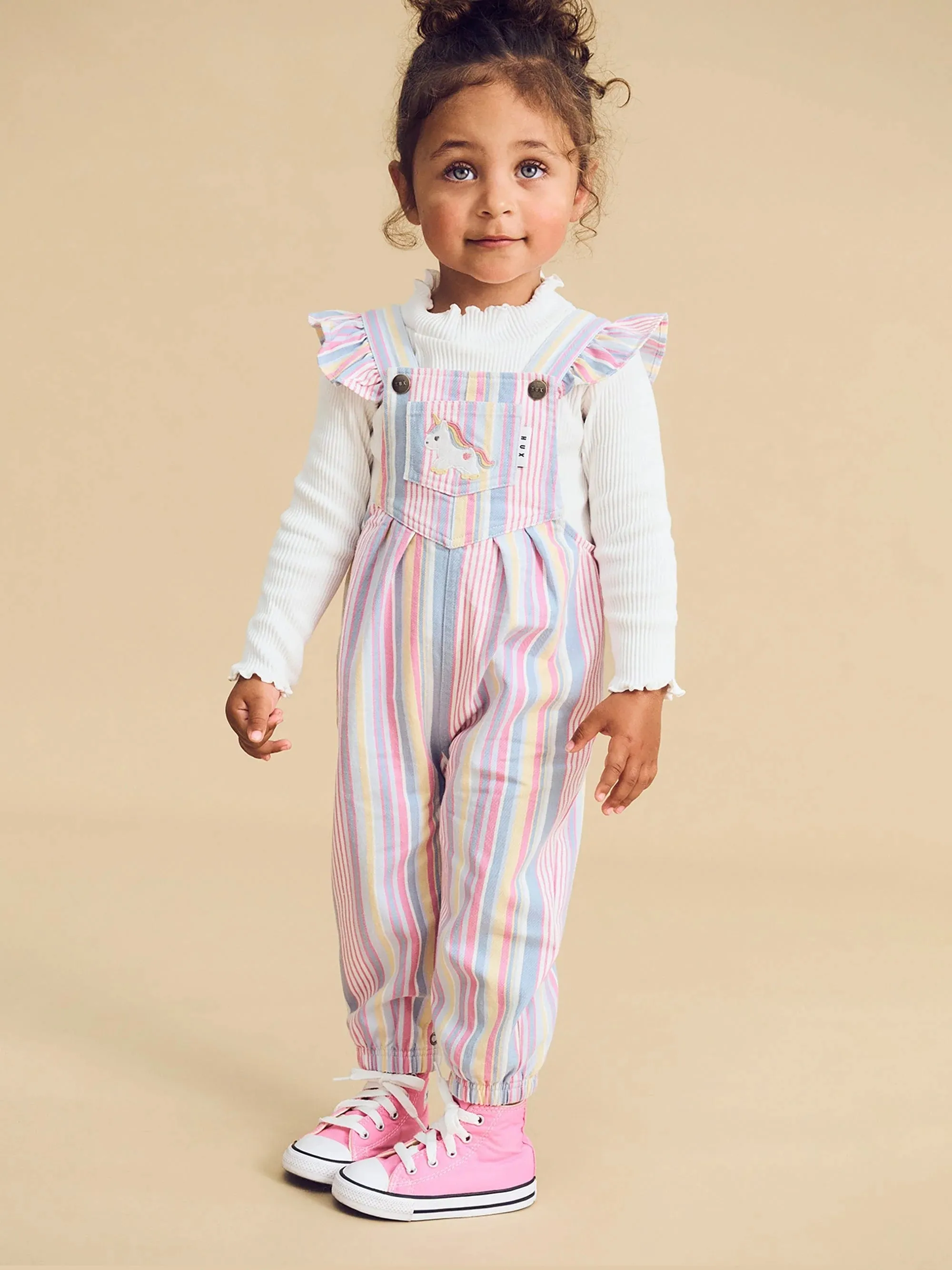 Huxbaby Rainbow Stripe Overall