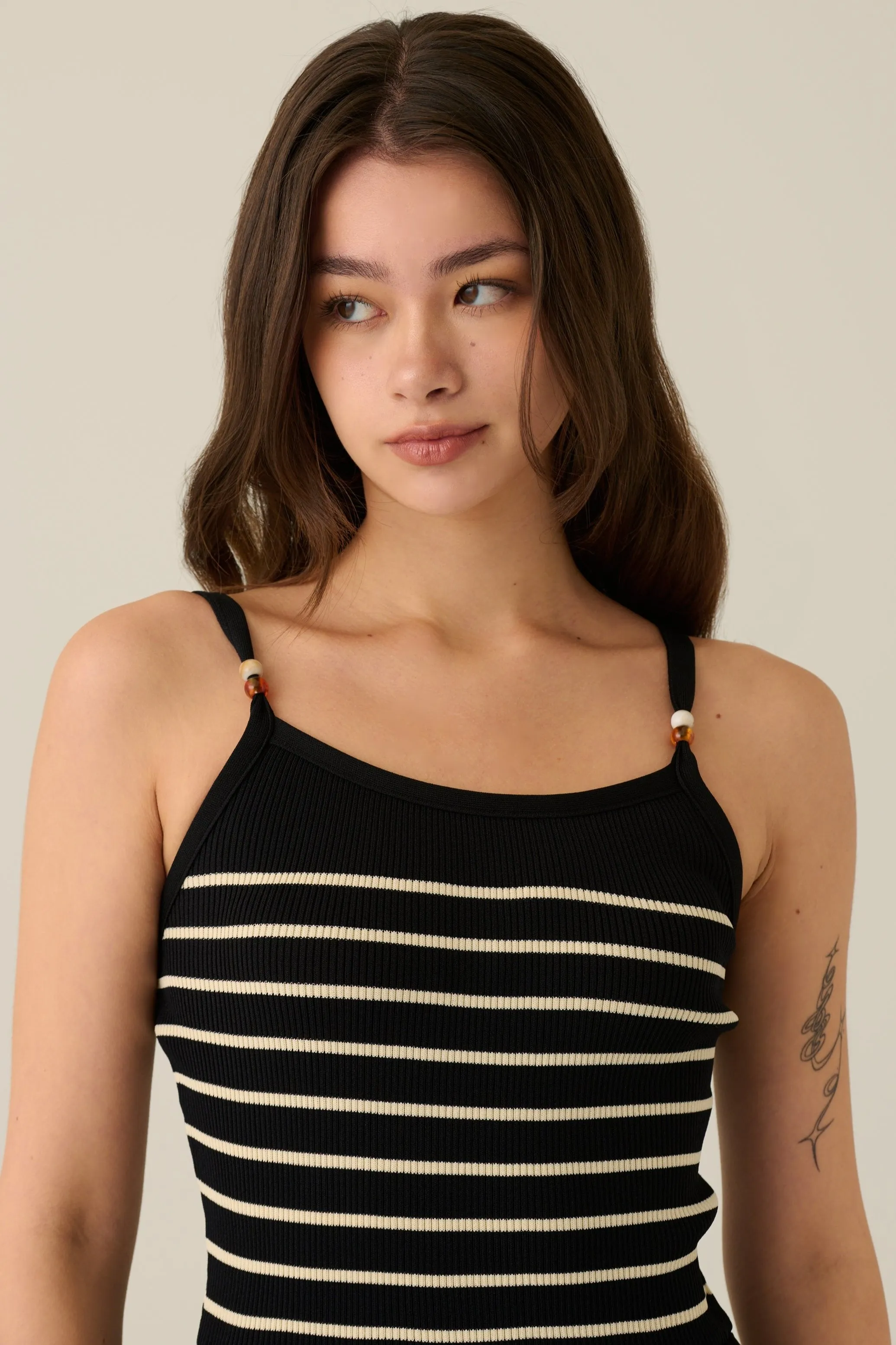 Indo cooling knit dress in black