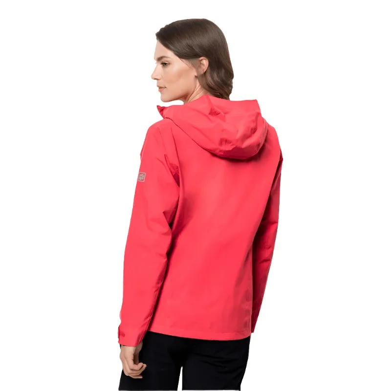 Jack Wolfskin Pack & Go Shell Women's Jacket - Tulip Red