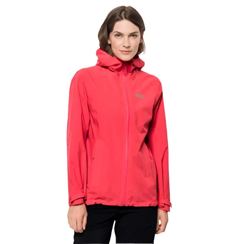 Jack Wolfskin Pack & Go Shell Women's Jacket - Tulip Red