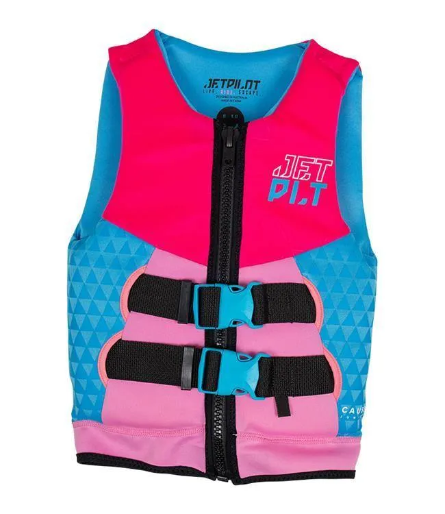 Jetpilot The Cause Girls Life Vest - Pink/Blue