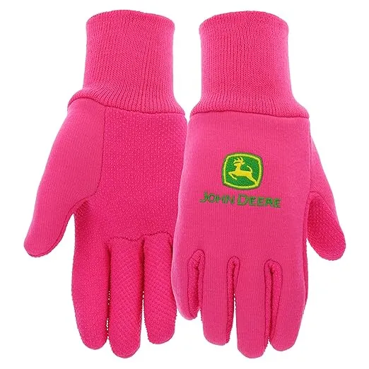 John Deere Light Duty Pink Cotton Work Gloves