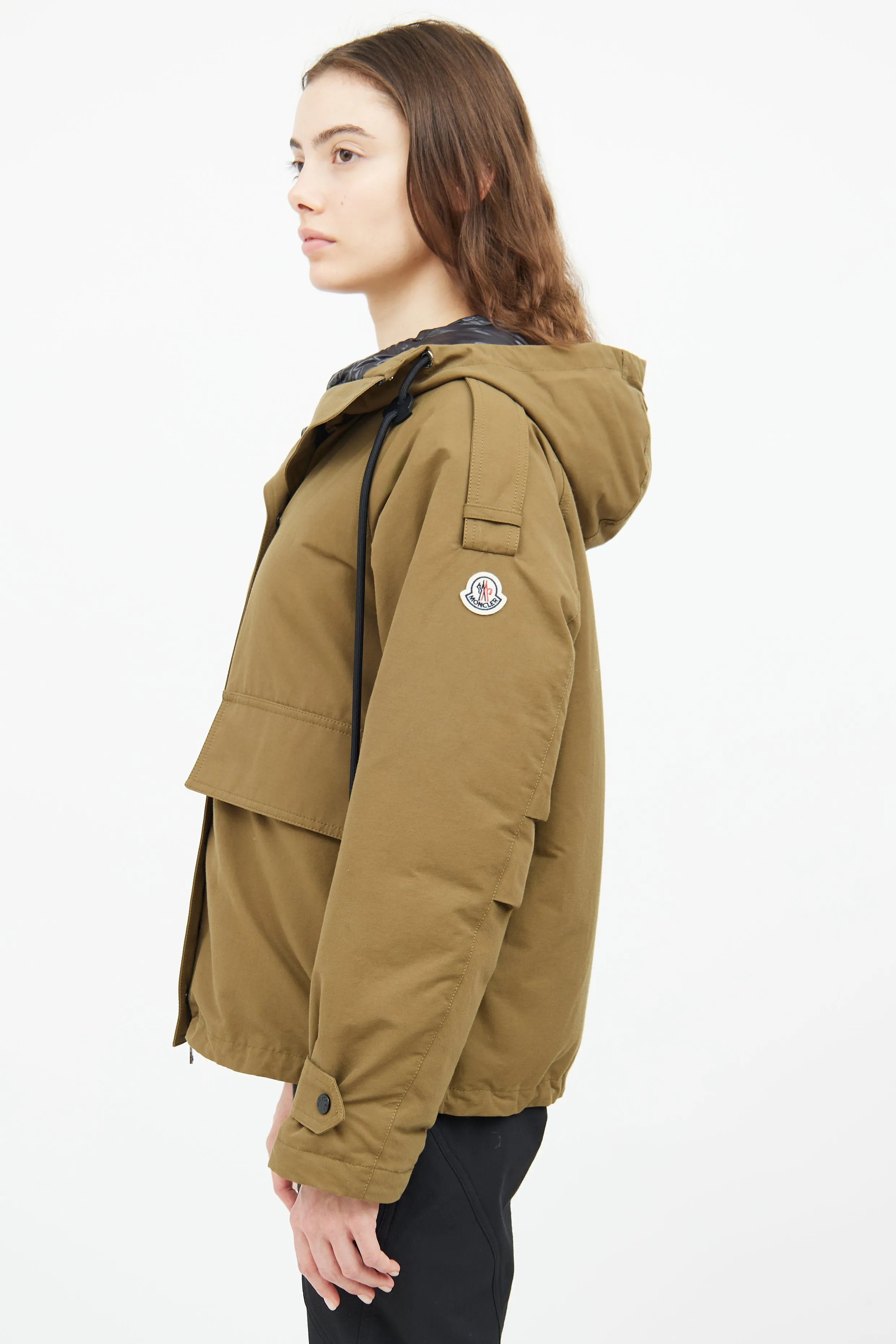 Khaki Badete Parka Coat