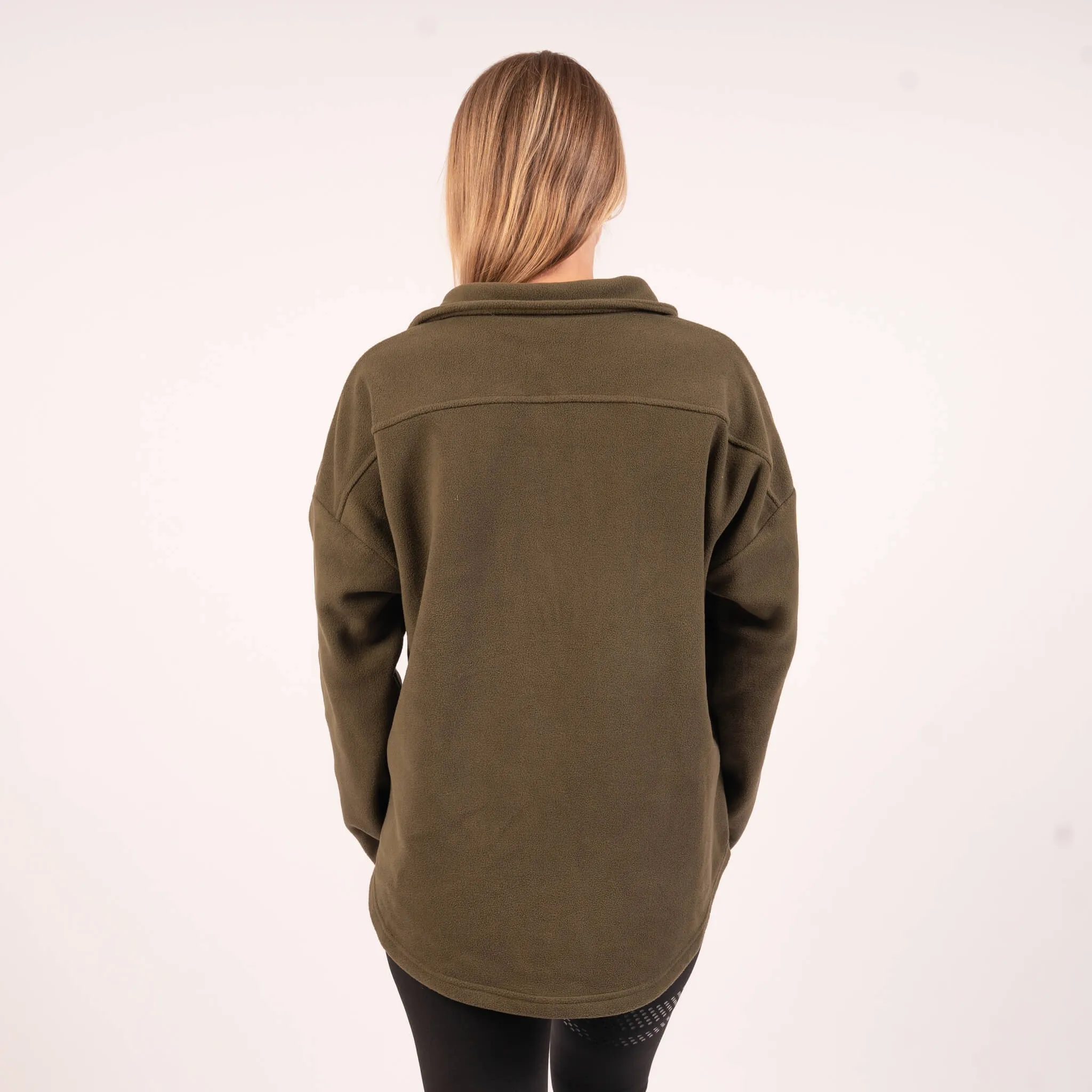 Khaki Fleece Shacket