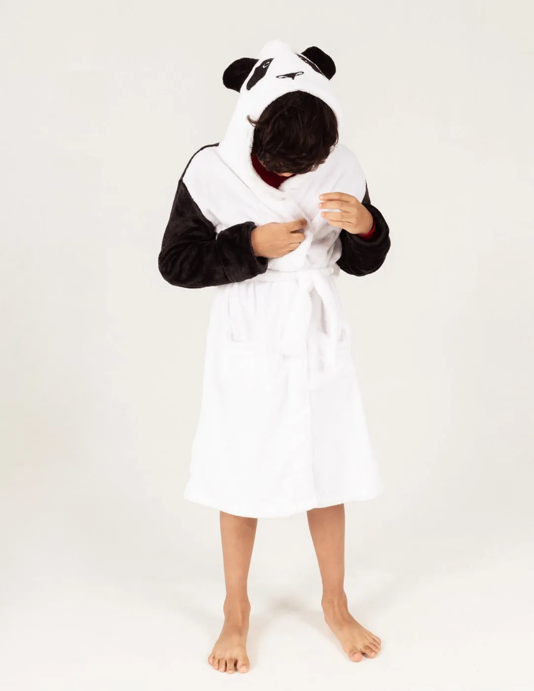 Kids Hooded Fleece Animal Robe