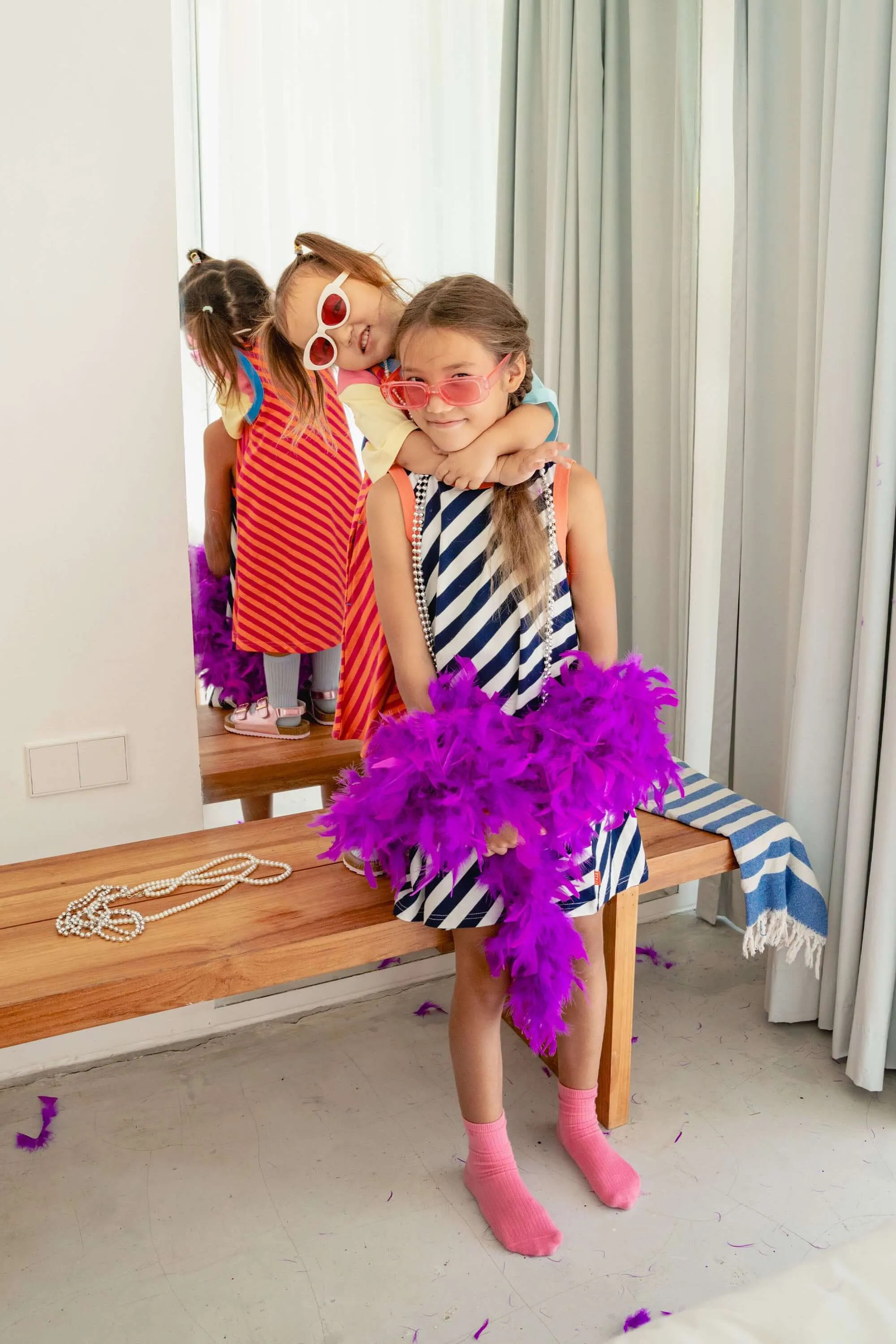 Kids Striped Trapeze Dress