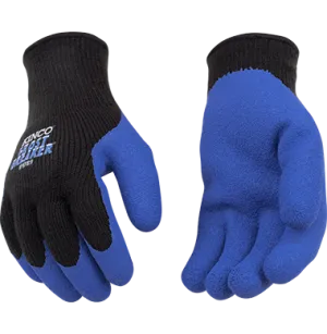 Kinco 1789 Frost Breaker Black Heavy Thermal 7-Gauge Acrylic Knit Shell Crinkle Latex Coated Palm Acrylic & Elastic Knit Wrist Gloves (one dozen)