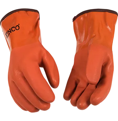 Kinco 8182 Acrylic Sandy Finish Lined PVC Gauntlet Gloves (One Dozen)