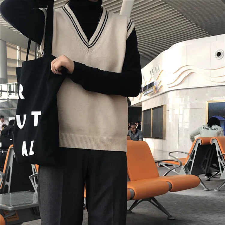 [Korean Style] Jane Track Knit Vest