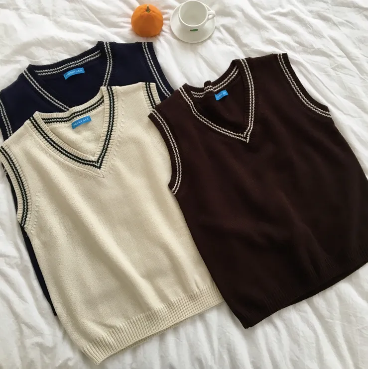 [Korean Style] Jane Track Knit Vest