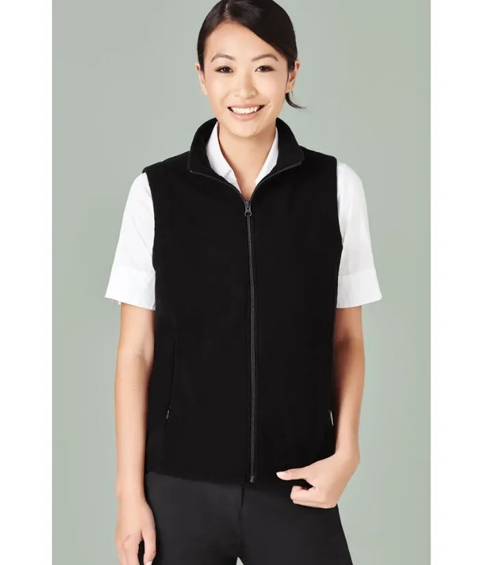 Ladies Plain Essential Microfleece Vest