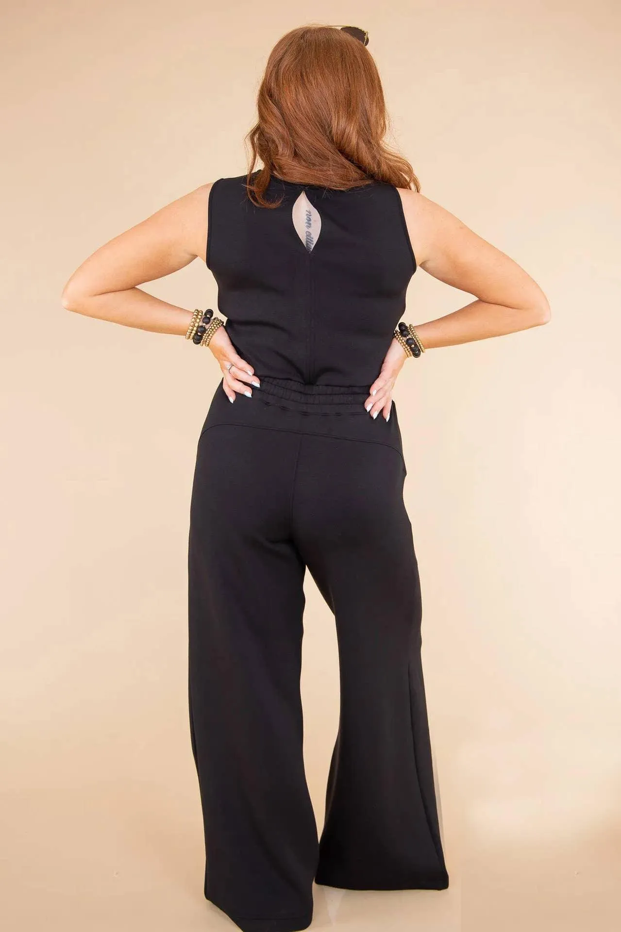 Ladies Solid Color Overall Sleeveless Daily Jumpsuit 23100